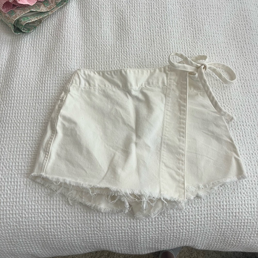 Women's Cream Wrap Skort